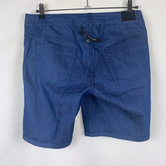 Zac & Rachel Denim Shorts reversible dark/stripes NWT Size 6 - Picture 5 of 7